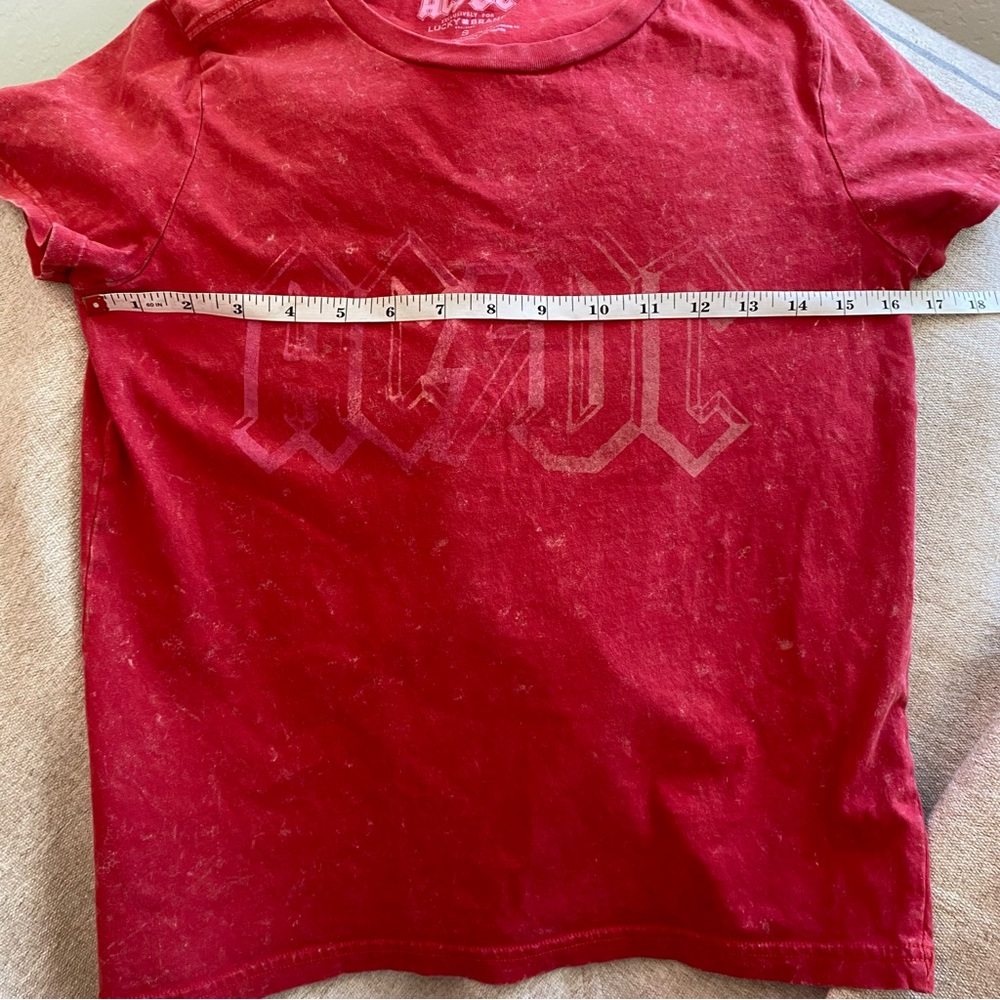 LUCKY BRAND Red Lava Wash AC/DC Tee Shirt - Picture 6 of 8